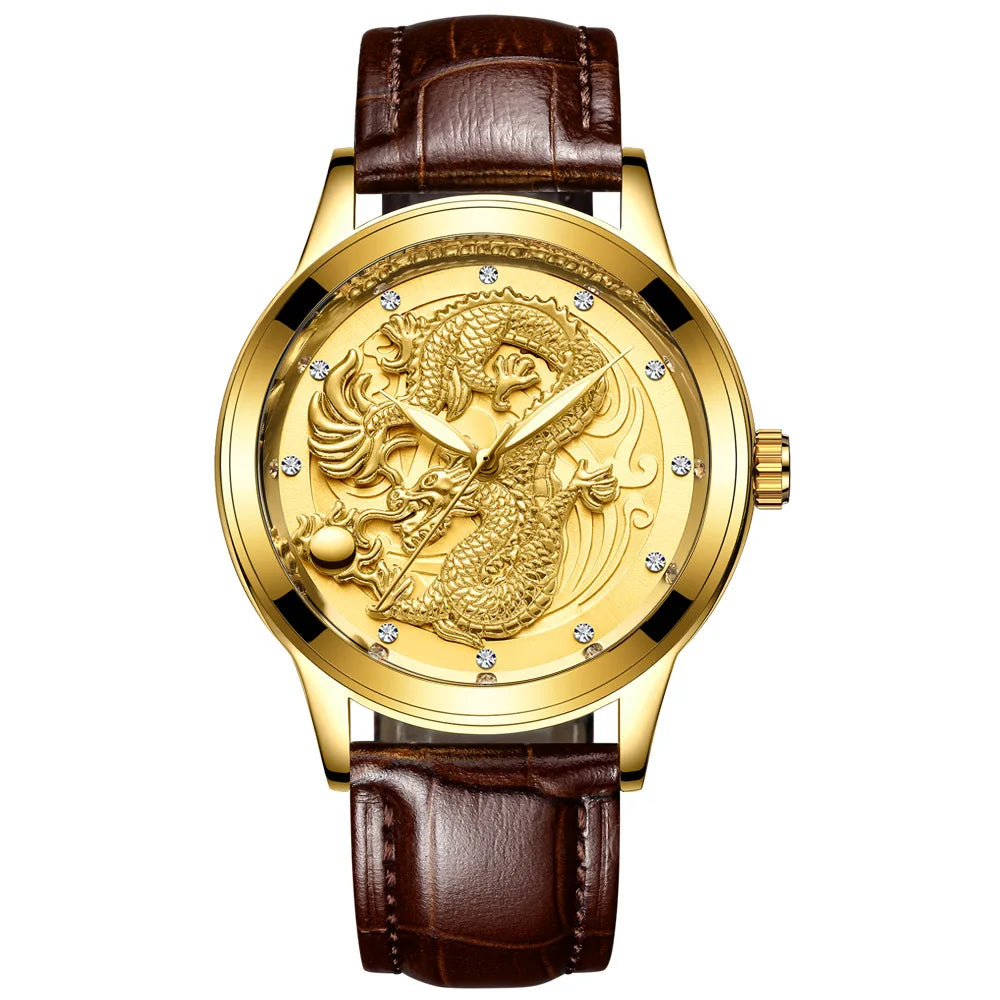 Couple Golden Dragon Watch