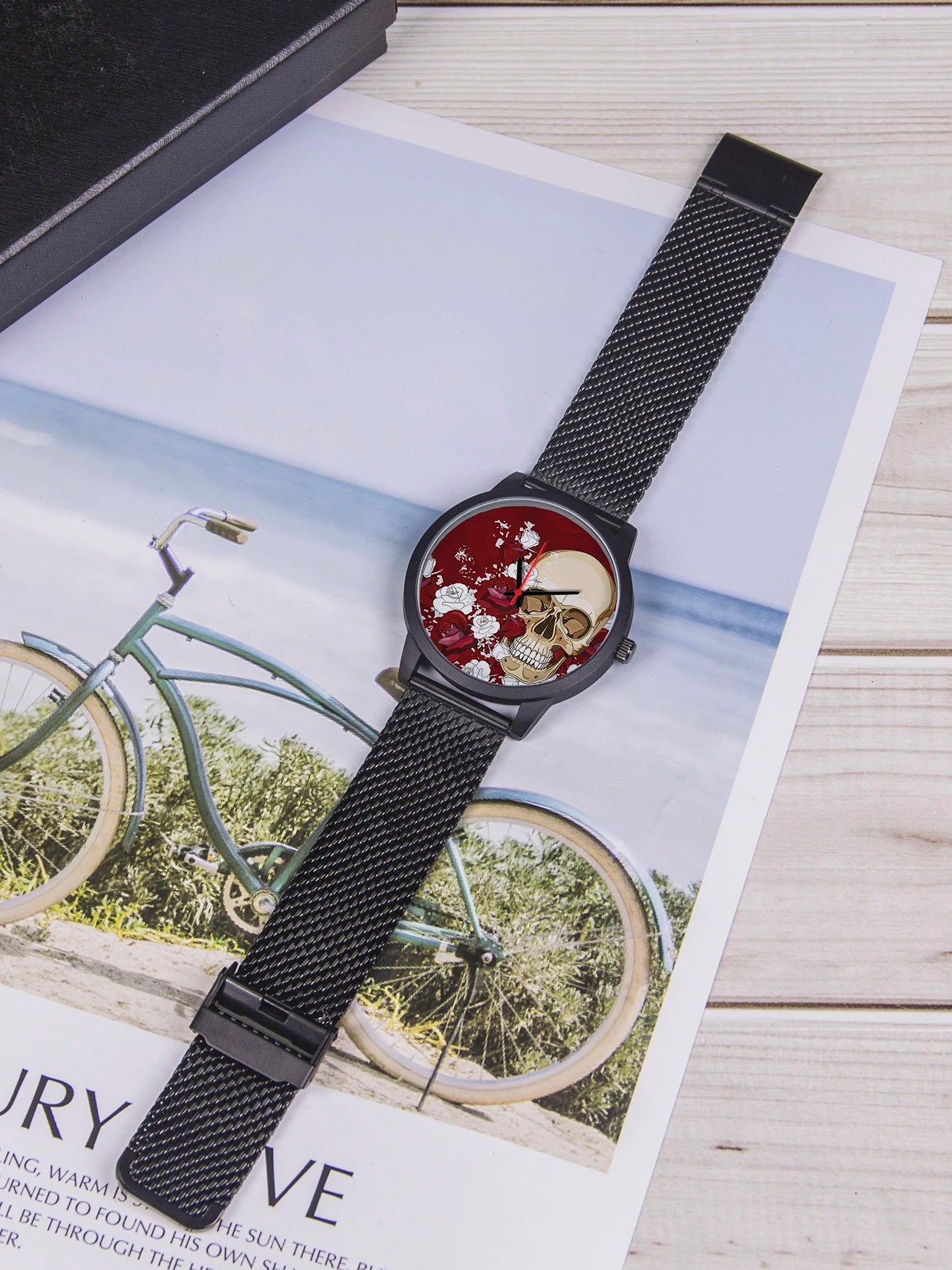 Skull and Flowers Watch