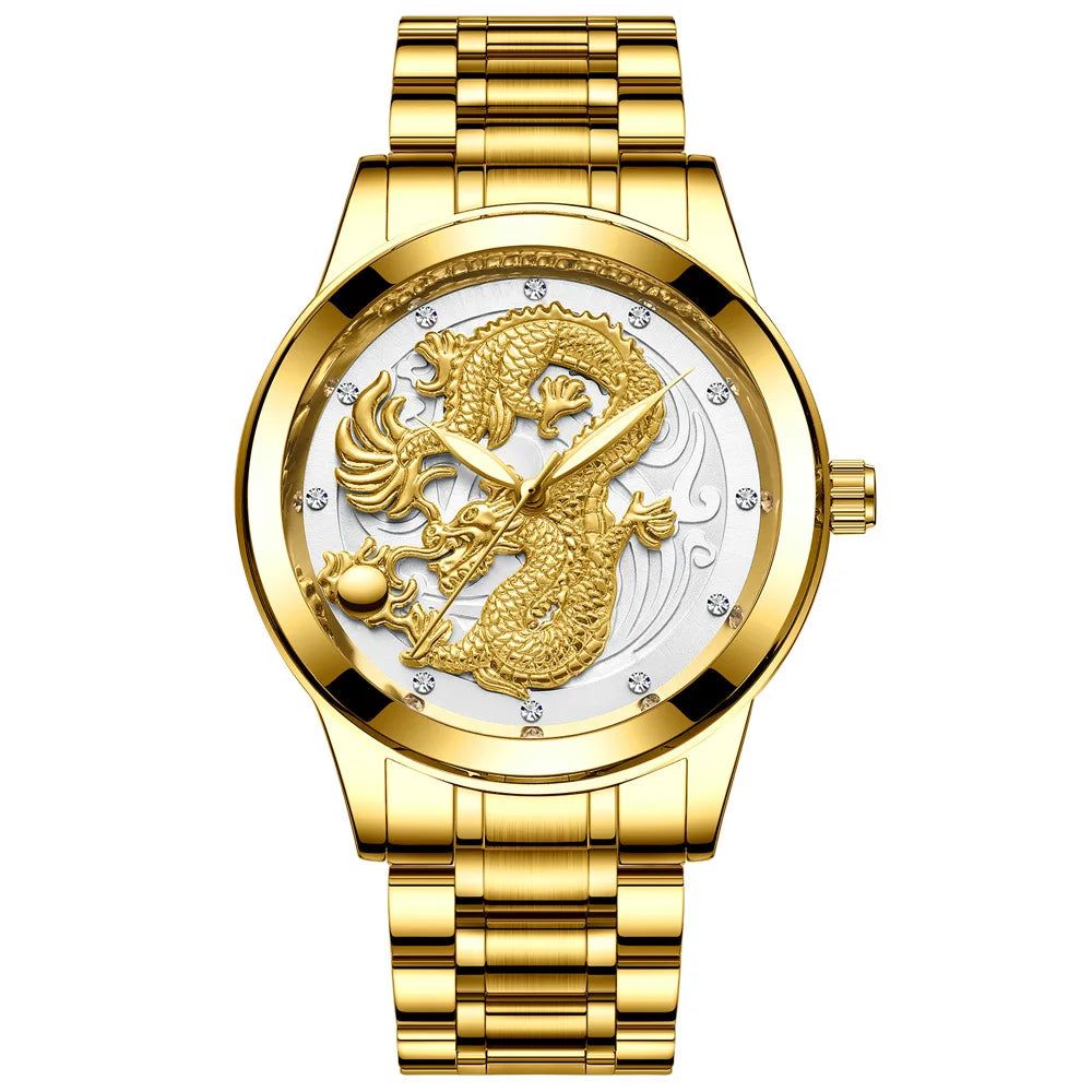 Couple Golden Dragon Watch