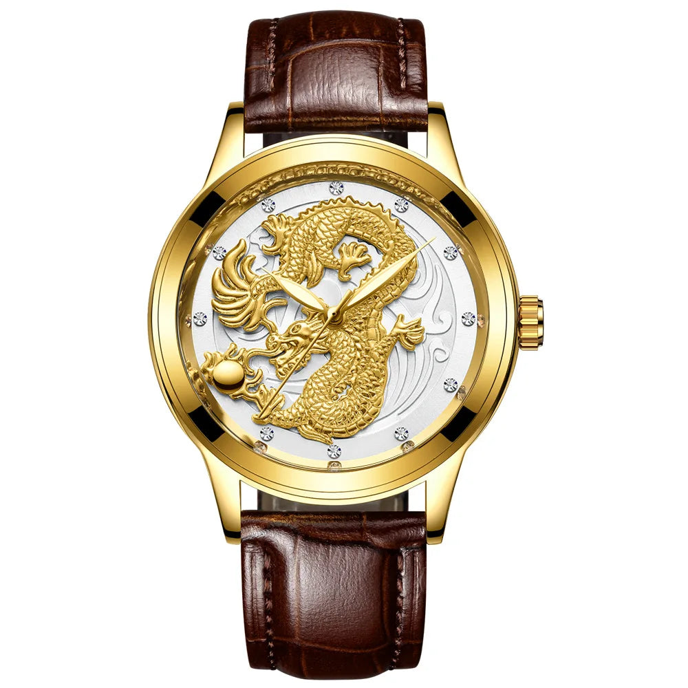 Couple Golden Dragon Watch