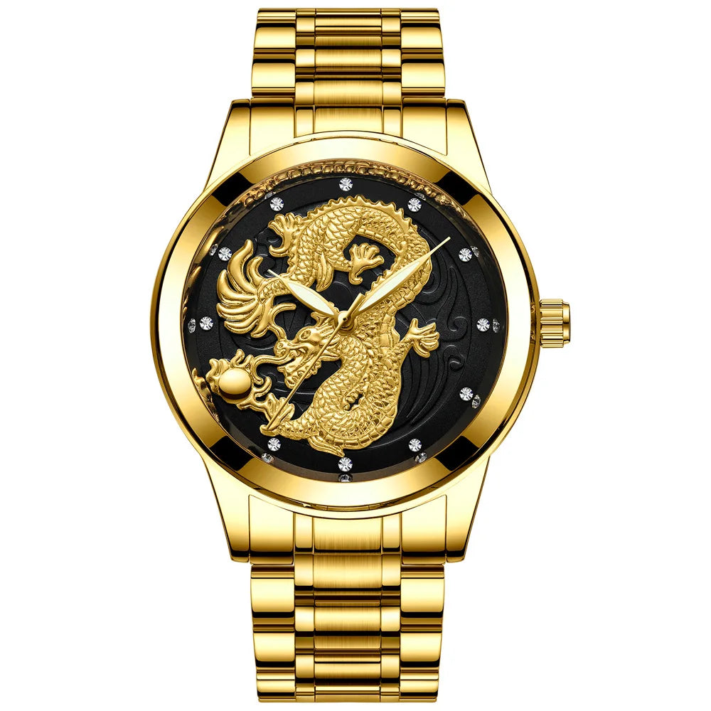 Couple Golden Dragon Watch