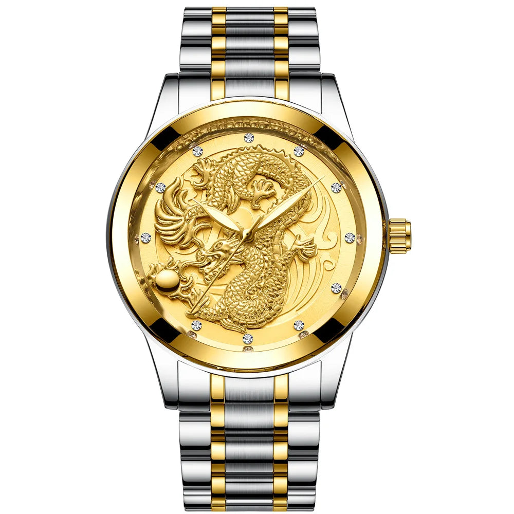 Couple Golden Dragon Watch