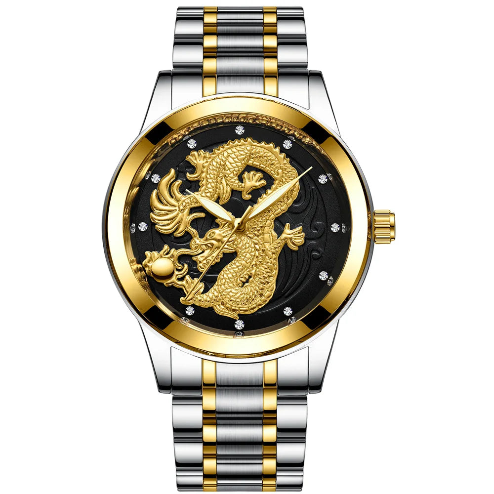 Couple Golden Dragon Watch