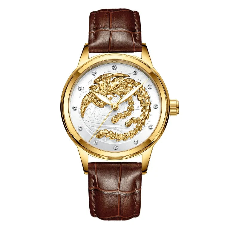 Couple Golden Dragon Watch