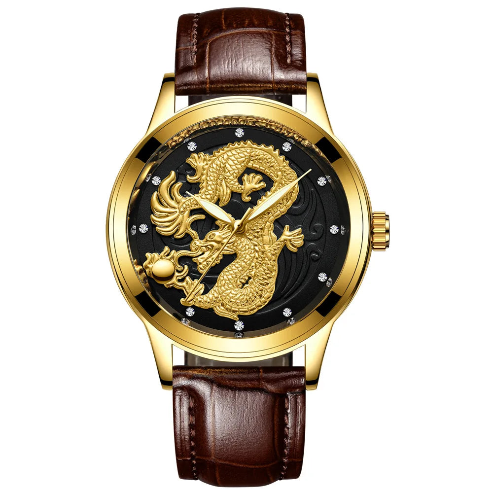 Couple Golden Dragon Watch