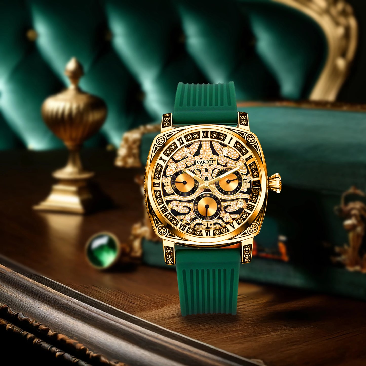 Green Business Tiger Face Watch