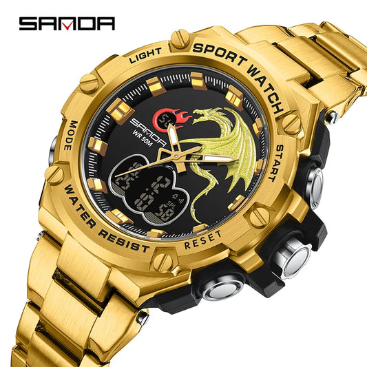 Dragon and Tiger Sport Watch by Sanda