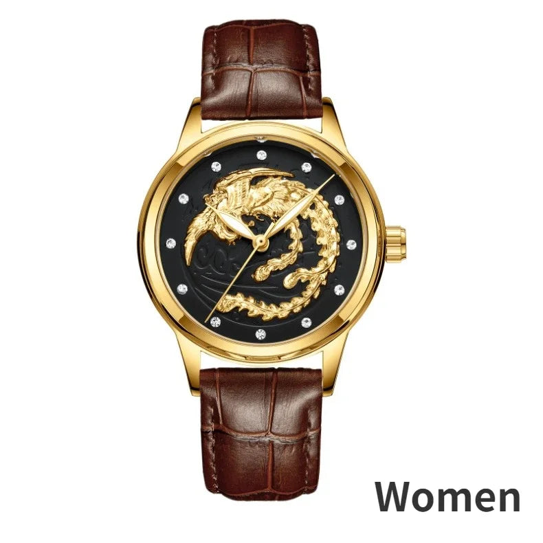 Couple Golden Dragon Watch